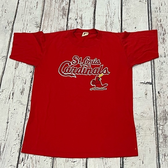 Vintage 80s St. Louis Cardinals Logo 7 NFL Football 1980s Sports Tshirt - Picture 1 of 6